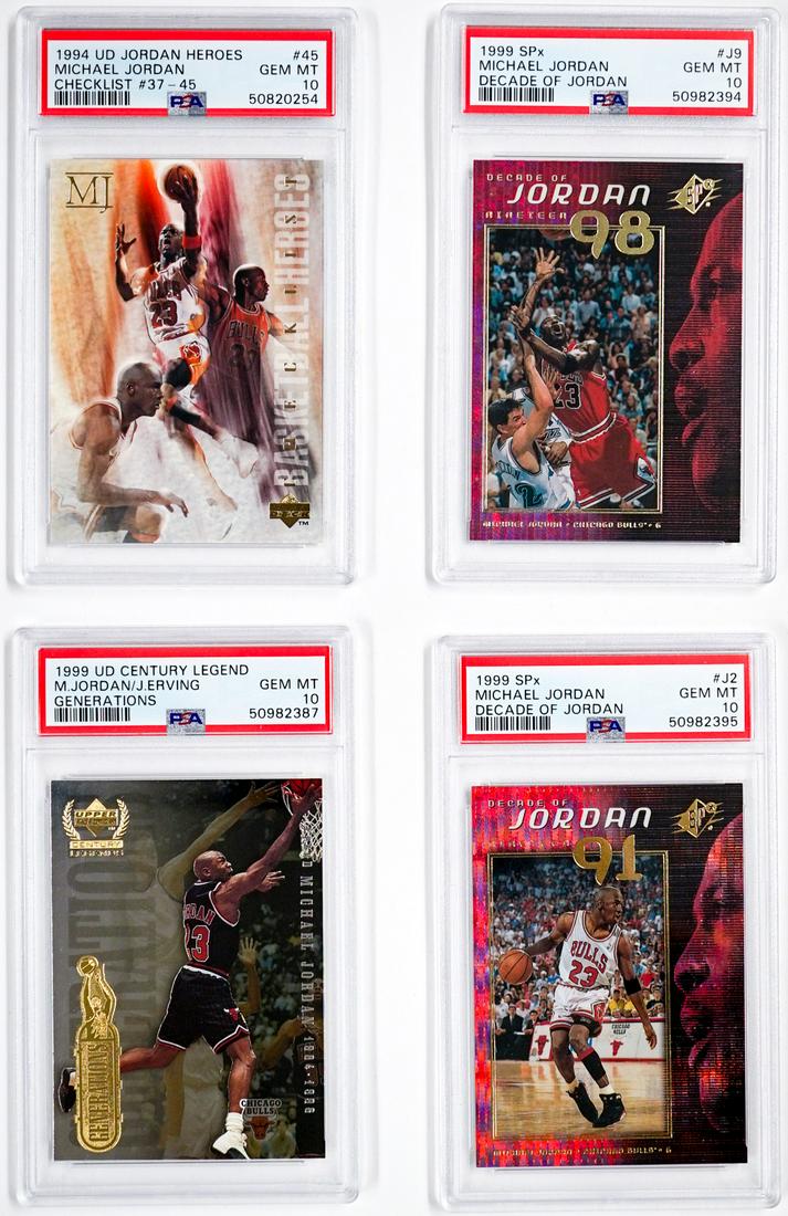 Michael Jordan PSA 10 Insert Cards (4) (1 of 9)
