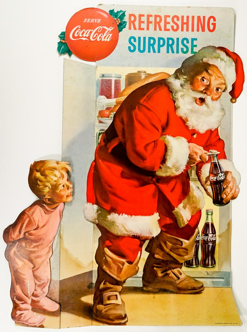 Santa Coca-Cola Cardboard Advertising Sign (1 of 4)