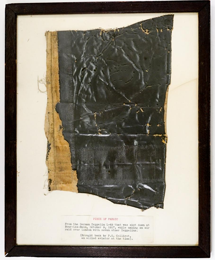 Framed Fragment WWI German Zeppelin (1 of 6)