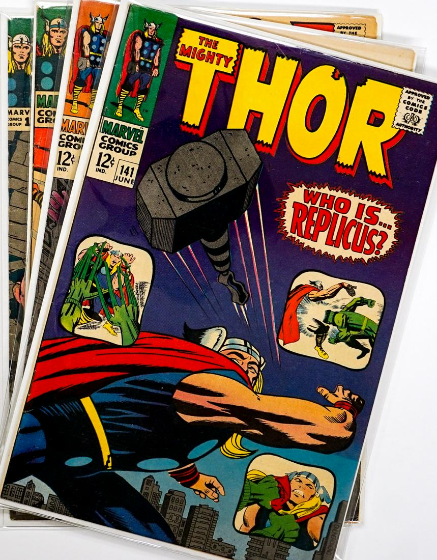 (4) Thor Vintage Comic Books 123, 128, 140 141 (1 of 5)