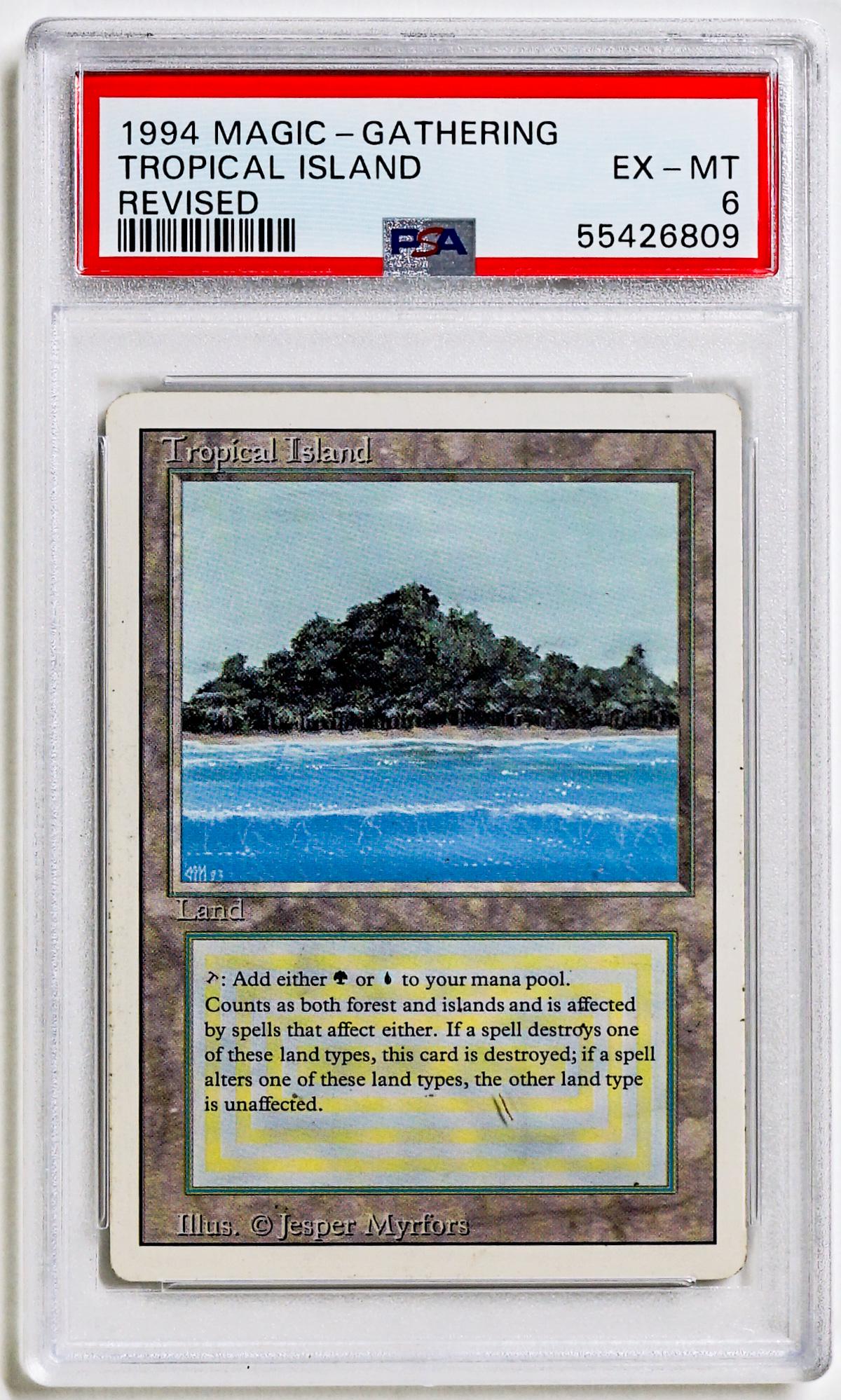 1994 MTG Tropical Island Revised PSA 6 (1 of 2)
