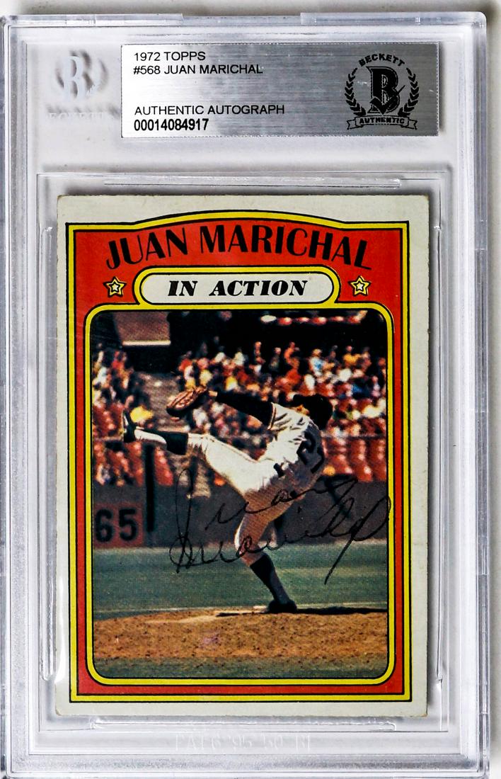Juan Marichal Autographed 1972 Topps BB Card (1 of 2)