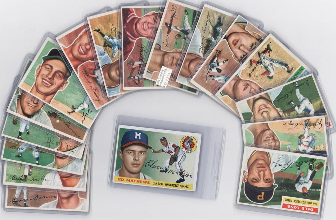 (17) 1956 Topps Baseball Cards High Grade (1 of 3)