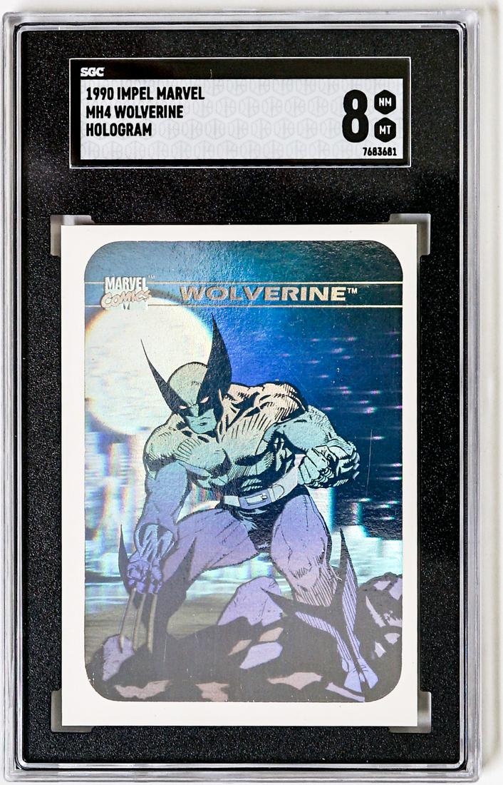 1990 Impel Marvel MH4 Wolverine Hologram: 1990 Impel Marvel MH4 Wolverine Hologram. If lot is absent of a condition report one may be requested via email. Condition report is provided as an opinion only and is no guarantee as grading can be s