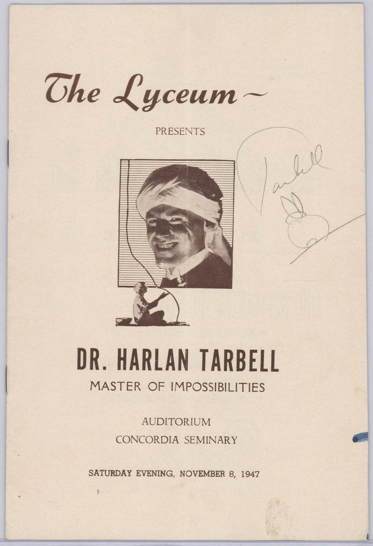 Dr. Harlan Tarbell, Master of Impossibilities (1 of 2)
