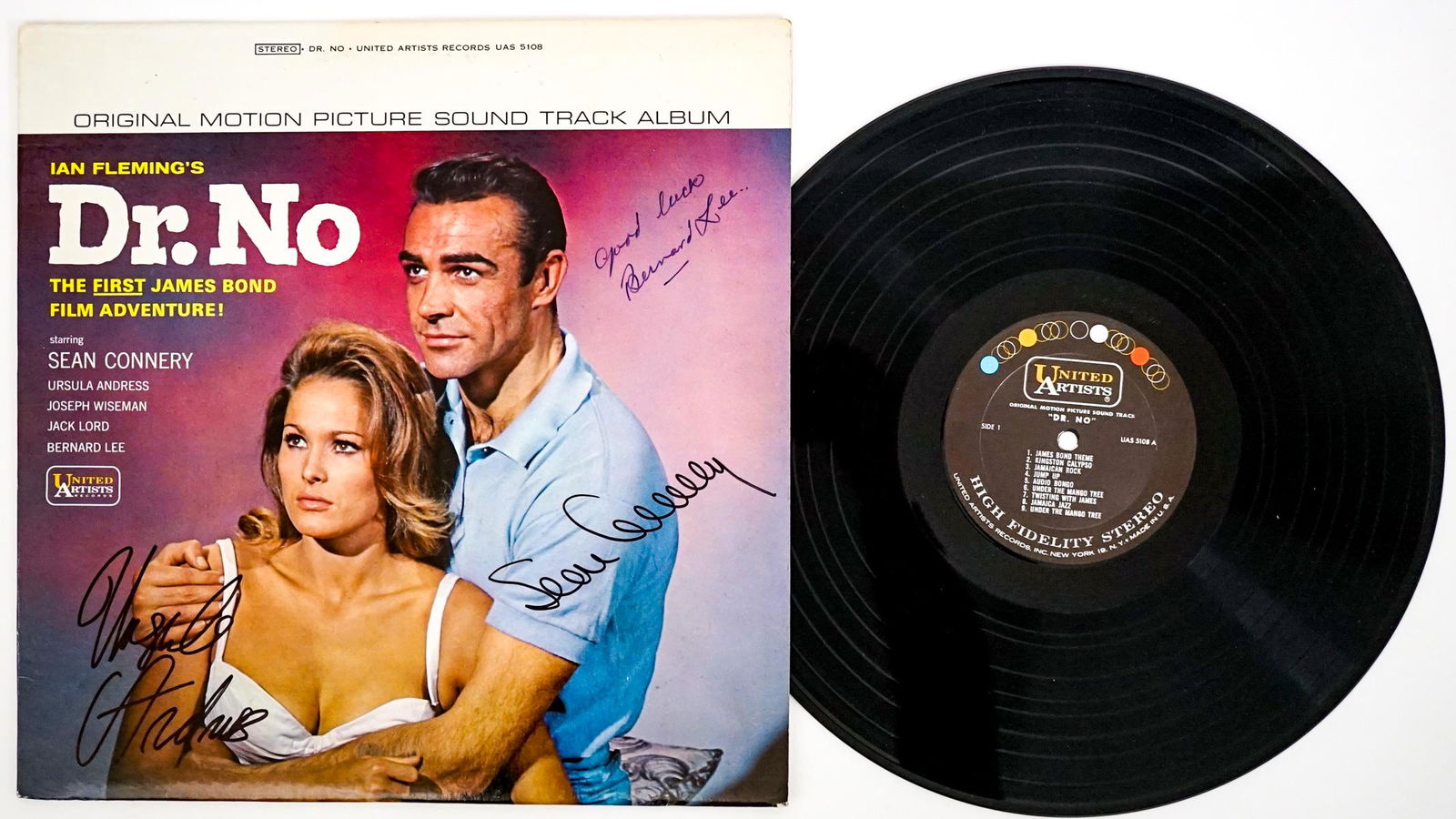 Sean Connery / Ursula Andress SIGNED Dr. No LP (1 of 5)