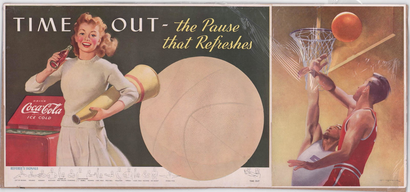 Coca Cola Poster 'Time Out' 1940's (1 of 1)