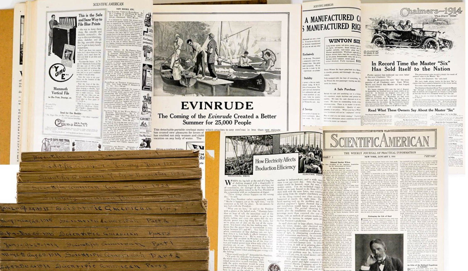 (12) Scientific American Bound Volumes 1913-1925 (1 of 6)