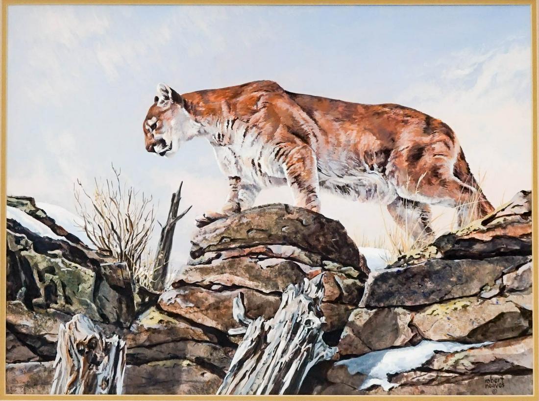 Robert Neaves Signed Original Acrylic Under Glass (1 of 5)