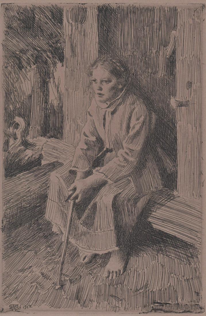 Anders Zorn Signed AP Etching [Vallkulla, 1912] (1 of 4)