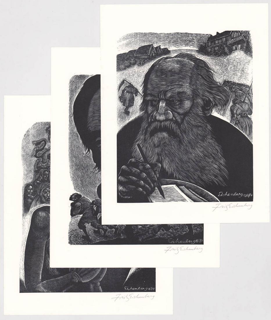 Fritz Eichenberg signed Wood Engravings (4) (1 of 4)
