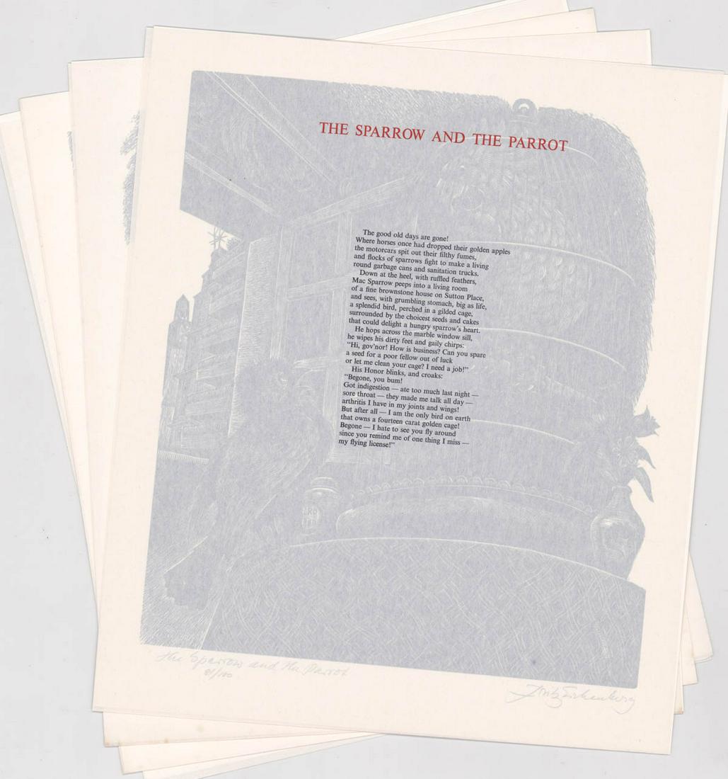 Four Fritz Eichenberg S/N Wood Engravings (1 of 9)