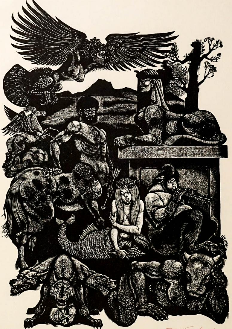 Fritz Eichenberg S/N Wood Engraving (1 of 5)