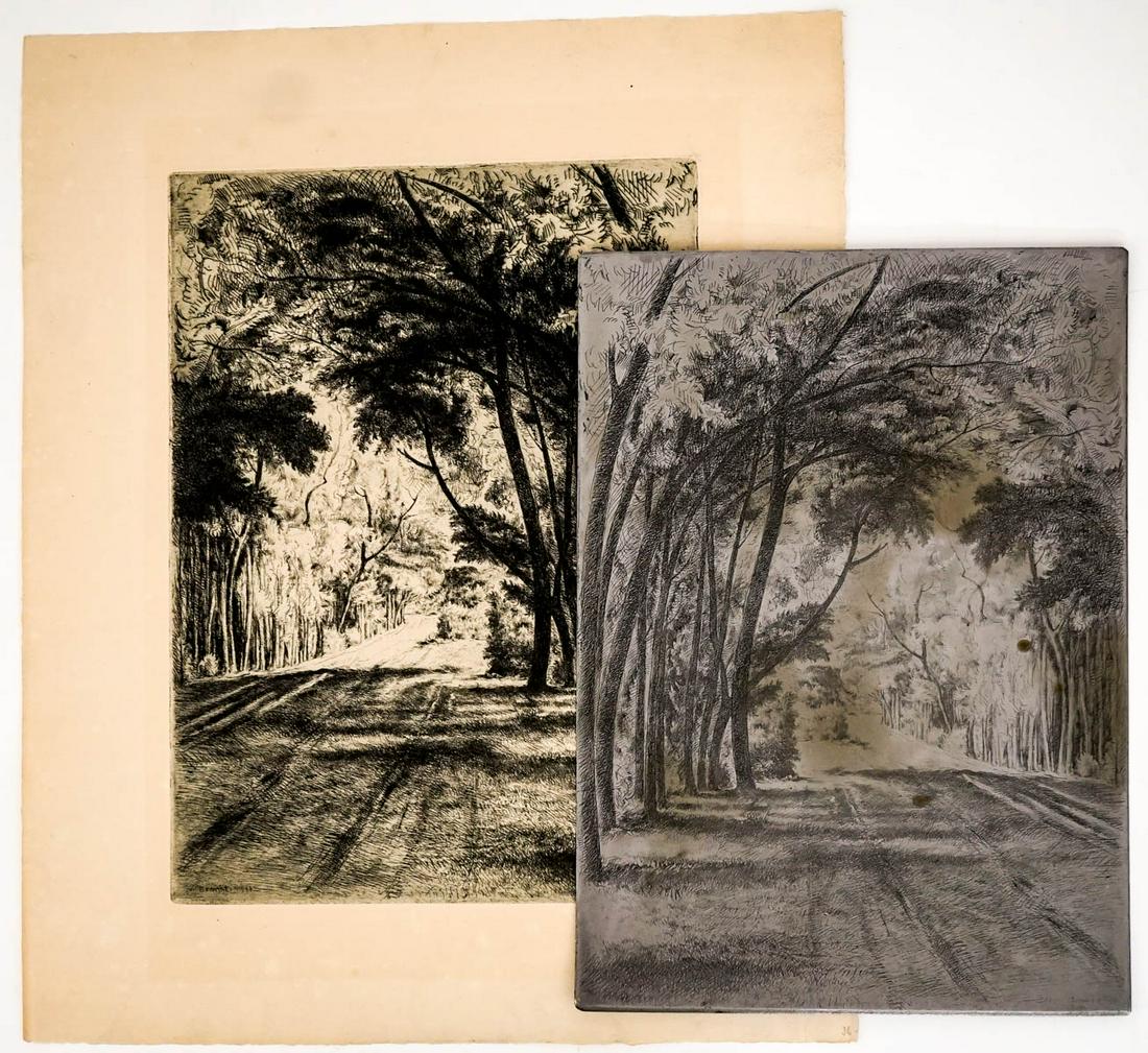 Julius Komjati Etching Plate with Etching (1 of 8)