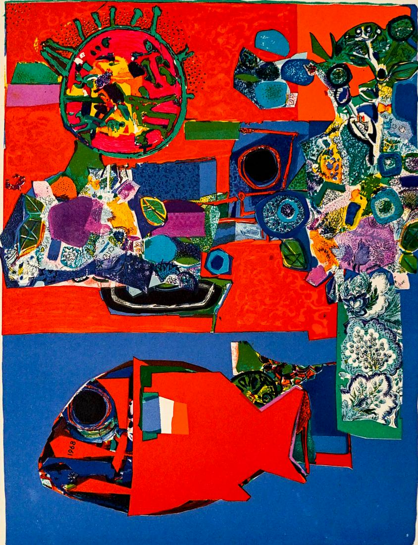 Vintage Roger Bezombes Original Lithograph, Signed (1 of 5)