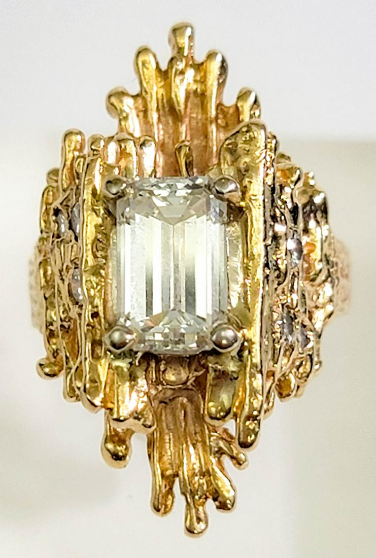 14k Yellow Gold Emerald Cut Diamond Ring 1.93 ctw. (1 of 6)