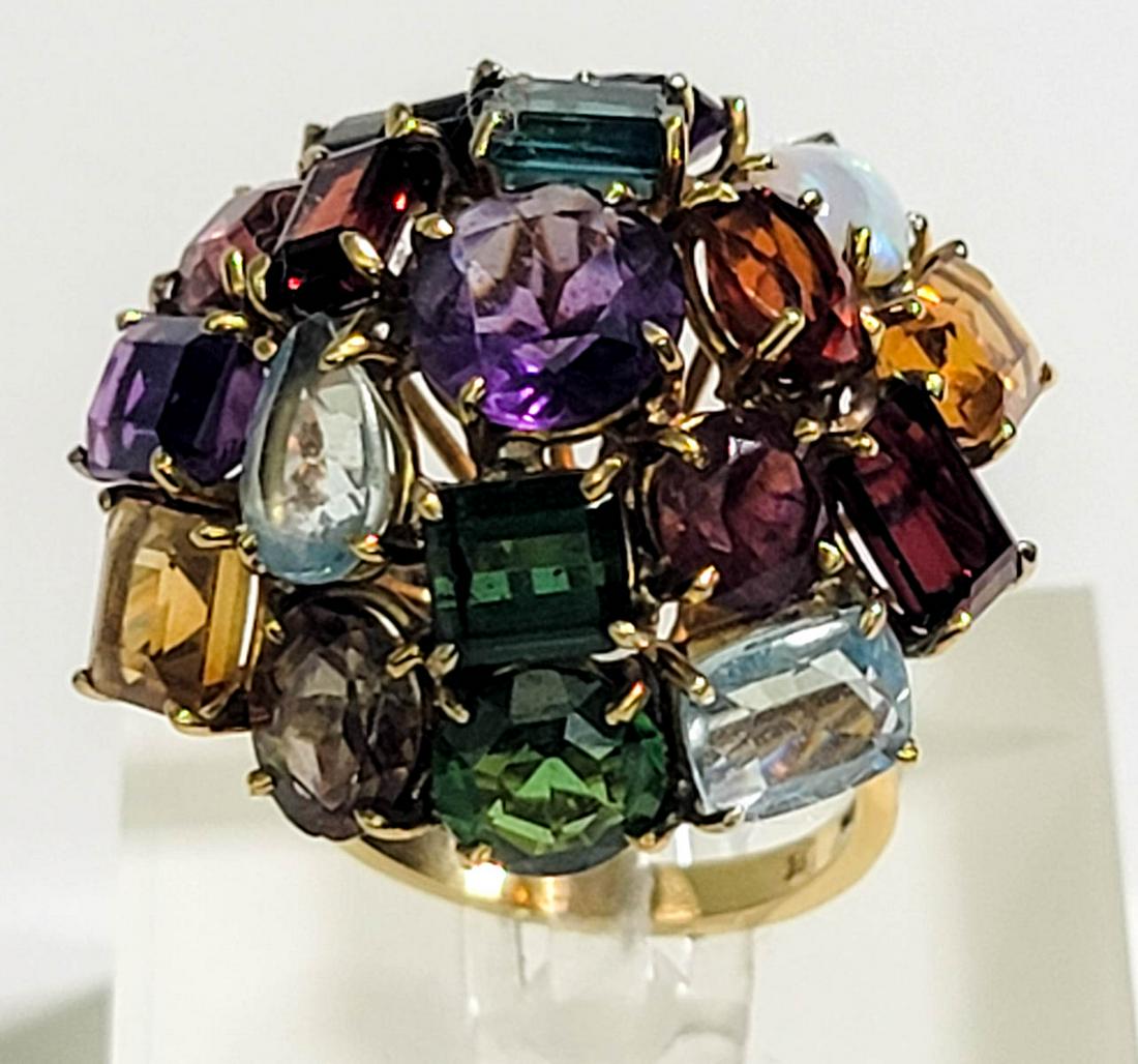18k Gold Multi-Stone Ring 17.16 ctw (1 of 7)