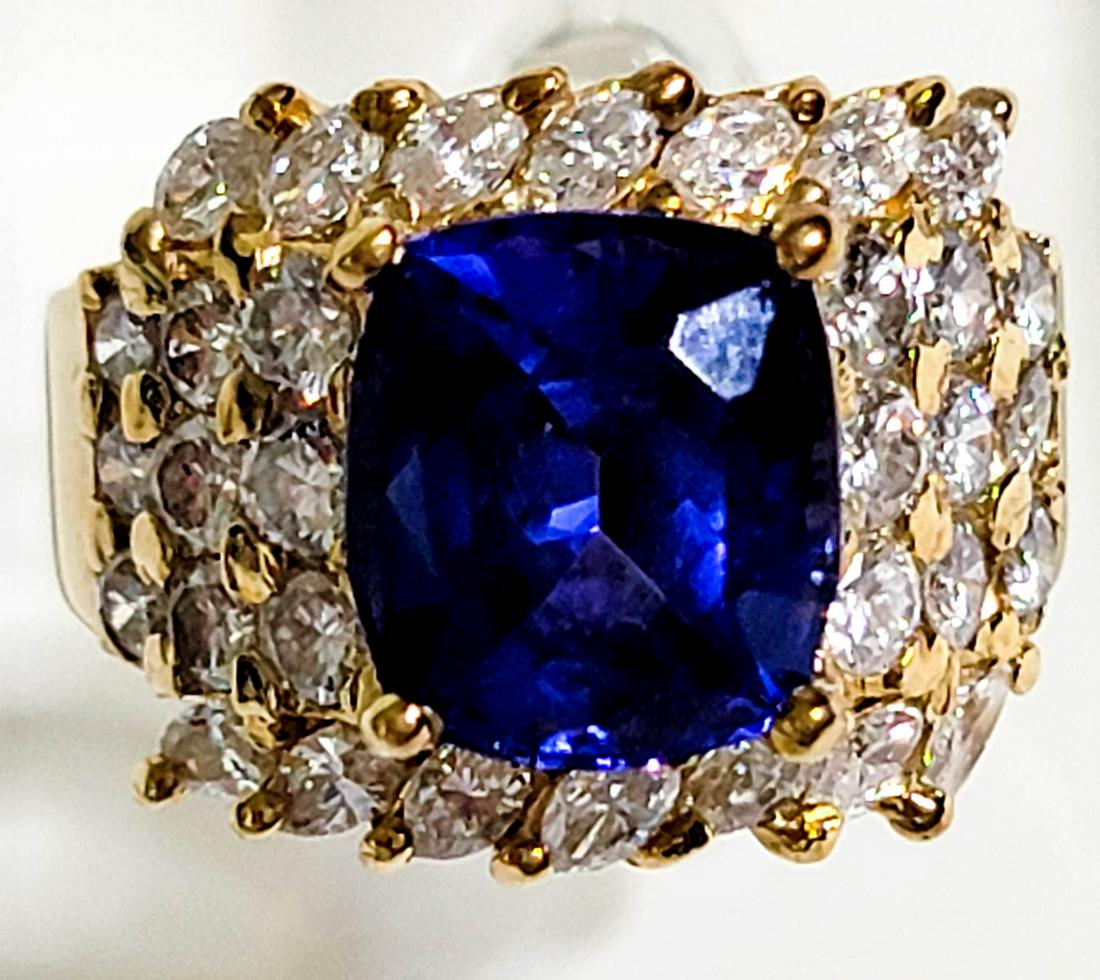 14k Gold, Diamond & Tanzanite (5.80 ctw) Ring (1 of 7)