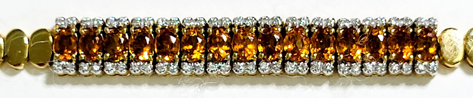 18K Yellow Gold Sapphire Bracelet 5.85 ctw (1 of 9)