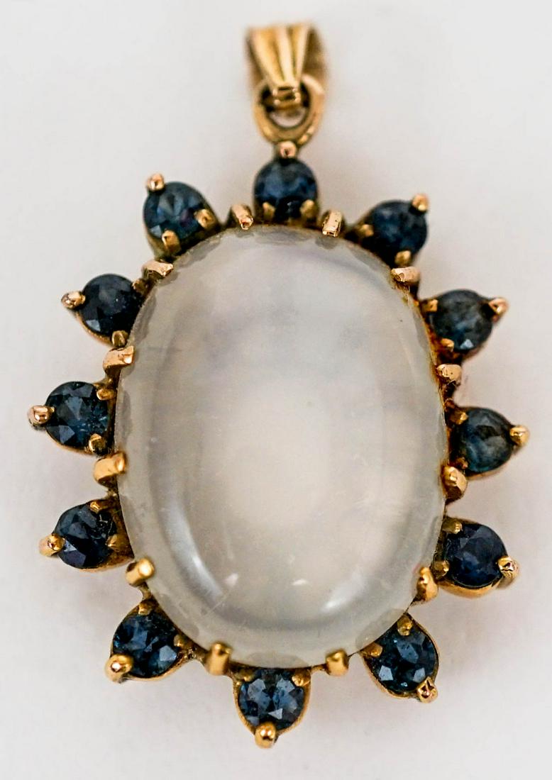 14k Gold Moonstone Cabachon Pendant 14.96 ct (1 of 3)