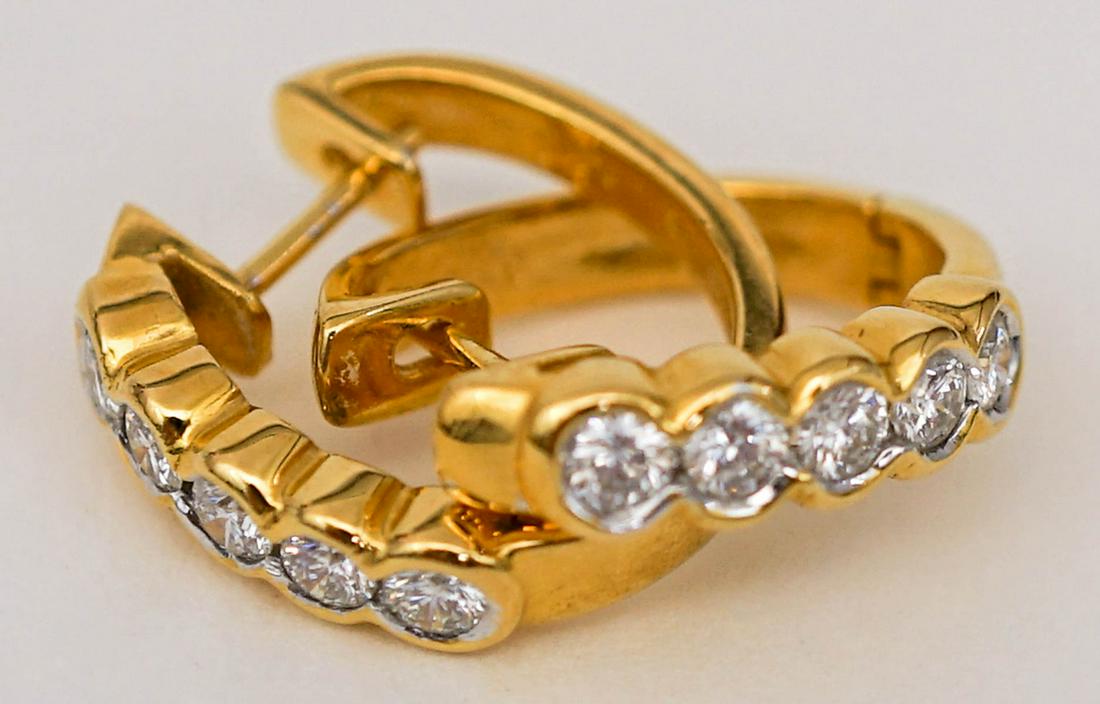 18k YG and Diamond Earrings (1 of 8)