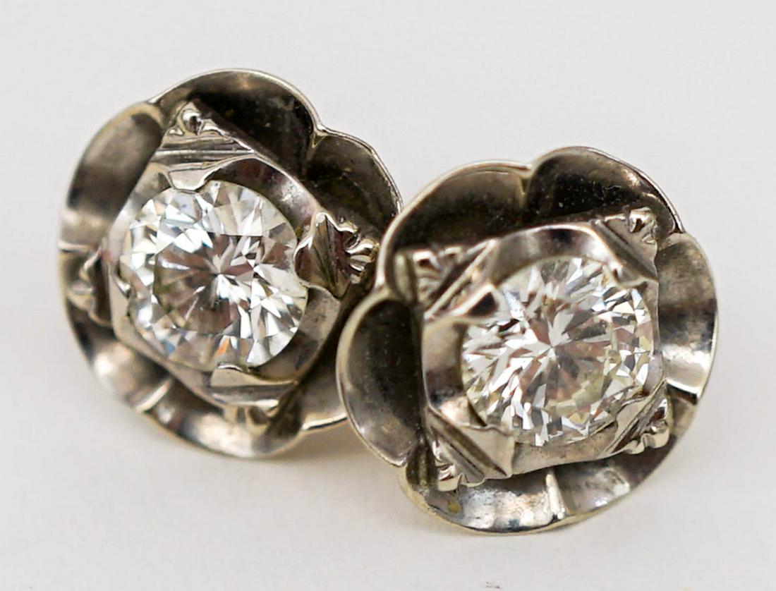 One Pair of Diamond Earrings 1.15 CTW (1 of 5)