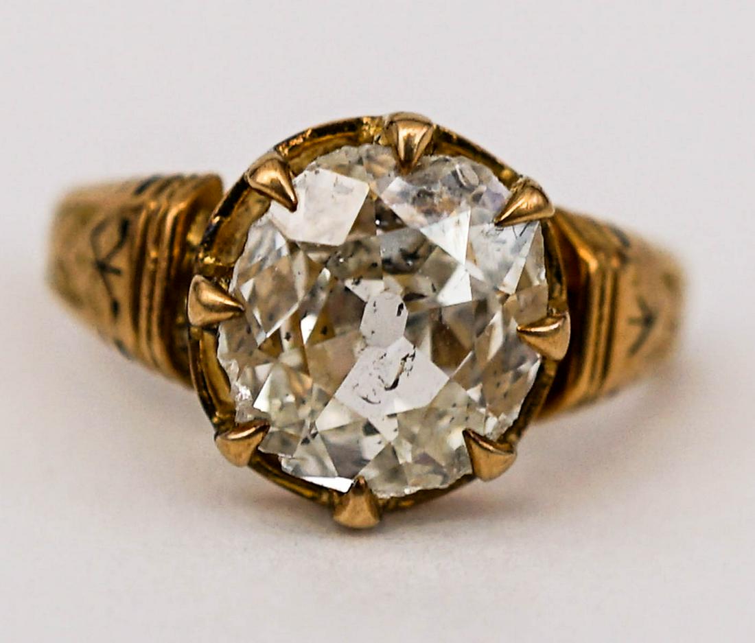 (1) 14k Yellow Gold Diamond Ring 1.57 ctw (1 of 6)