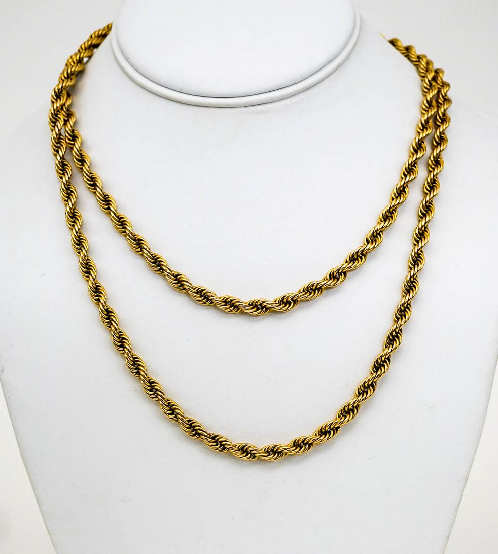 14k Yellow Gold Large Rope Necklace (1 of 5)