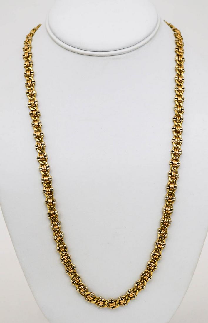 18k Yellow Gold Italy Designer Necklace (1 of 7)