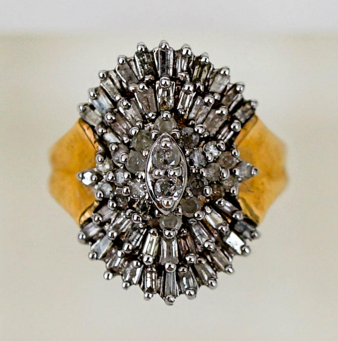 Ladies 10k Yellow Gold Diamond Ring (1 of 7)