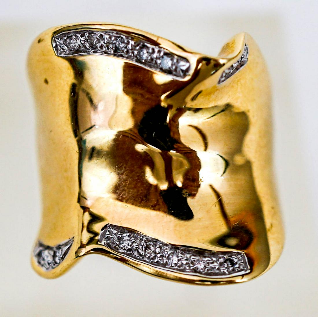 Ladies 14k Yellow Gold Ring with Diamonds (1 of 8)