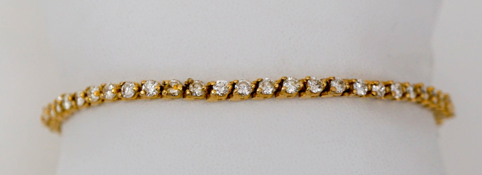 14k Yellow Gold Diamond Tennis Bracelet (1 of 5)