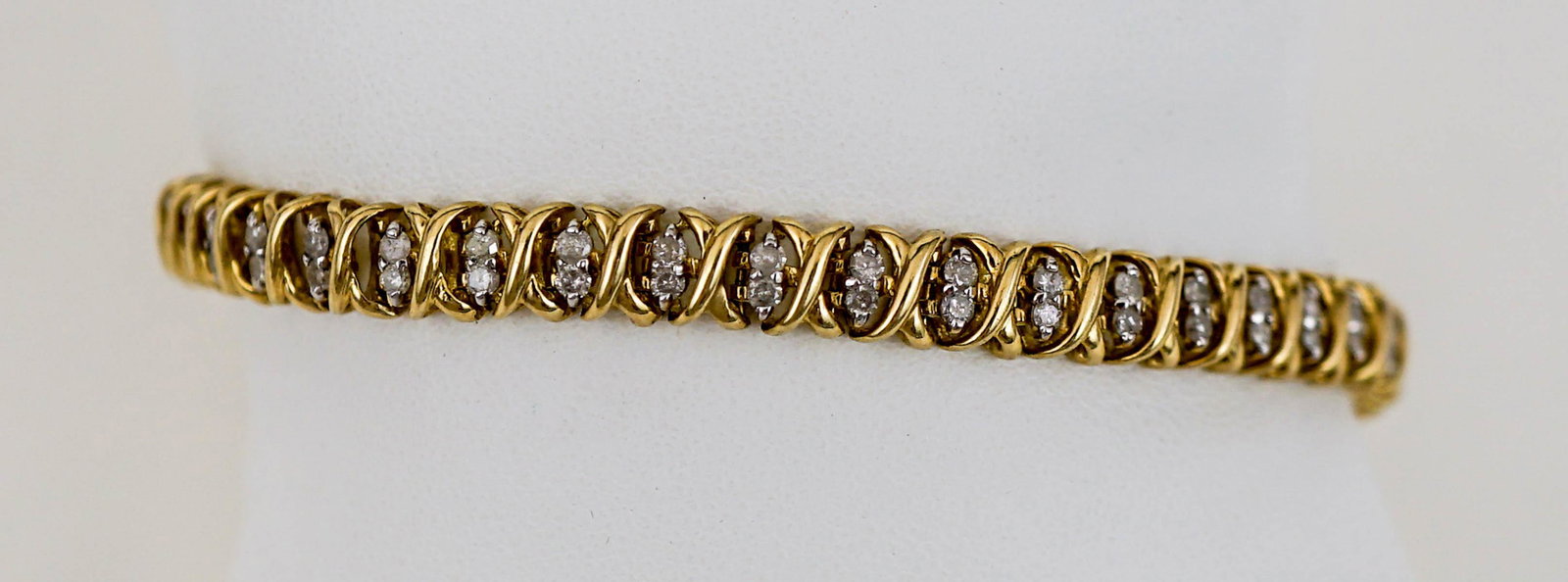 10k Gold & Diamond Tennis Bracelet (1 of 5)