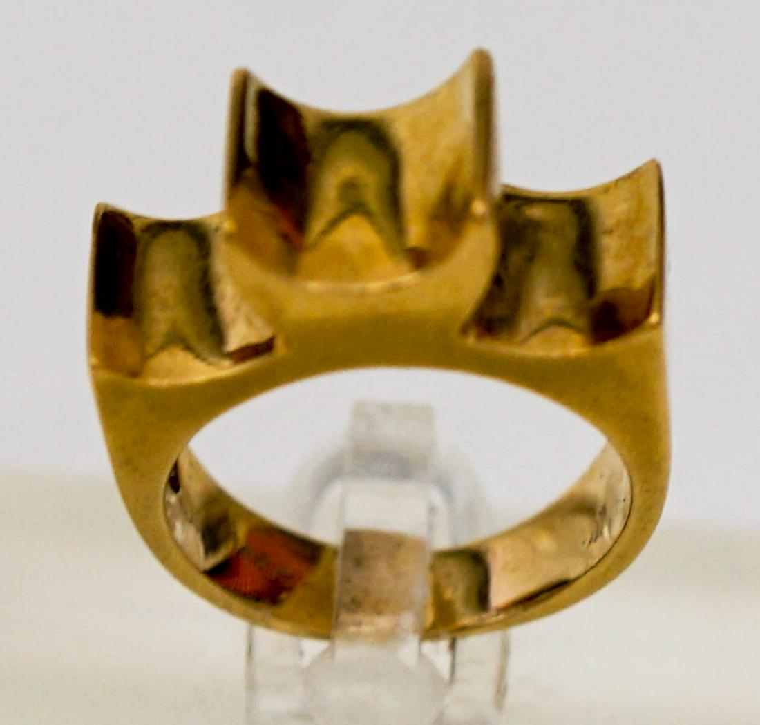 14k Yellow Gold Modernist Ring (1 of 8)