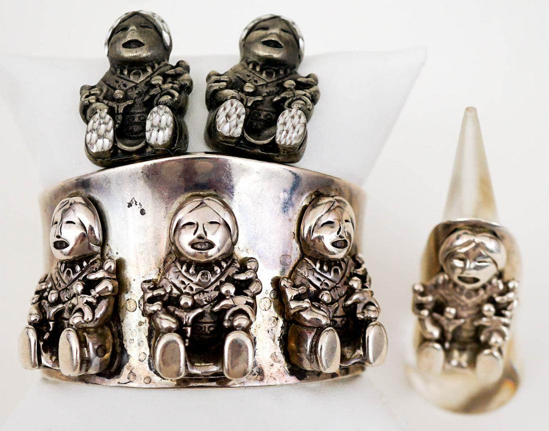 Carol Felley Signed Four Piece Set Sterling (1 of 15)