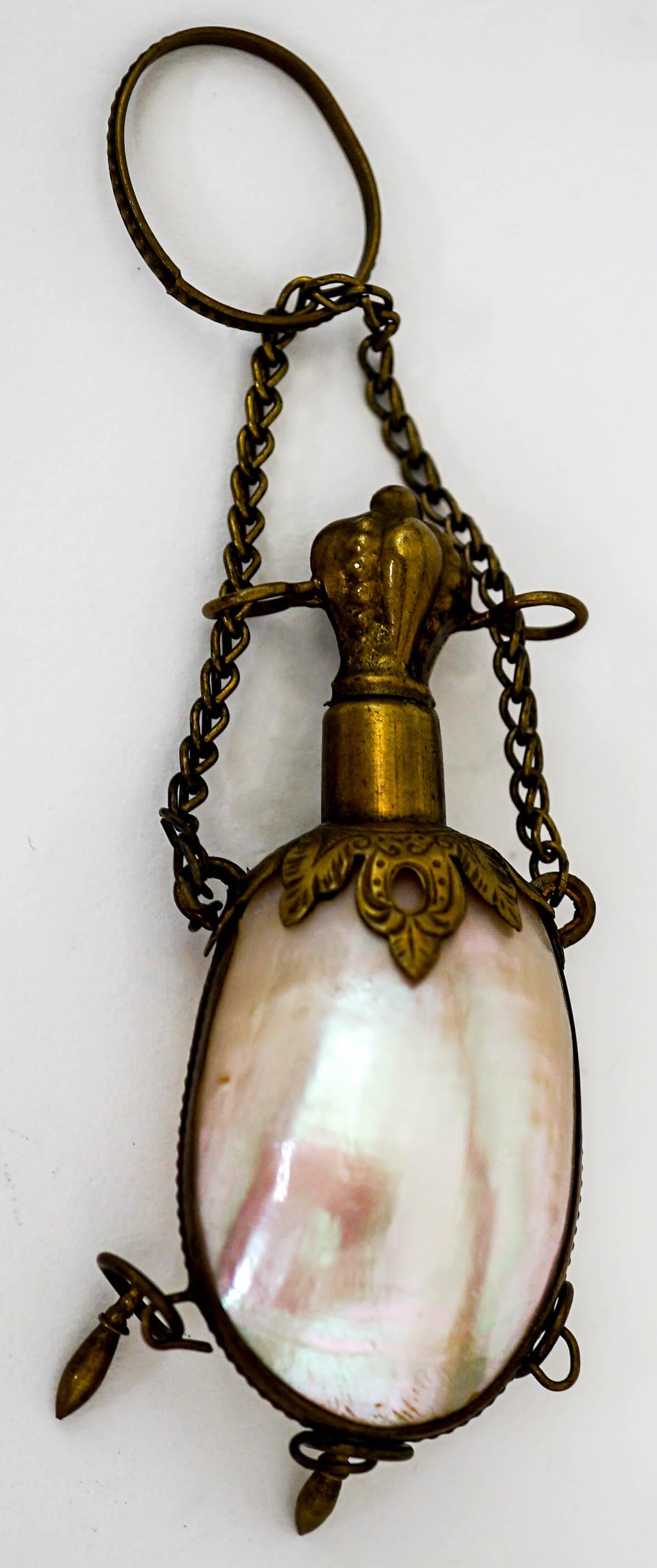 Antique Mother of Pearl Accent Bottle (1 of 8)
