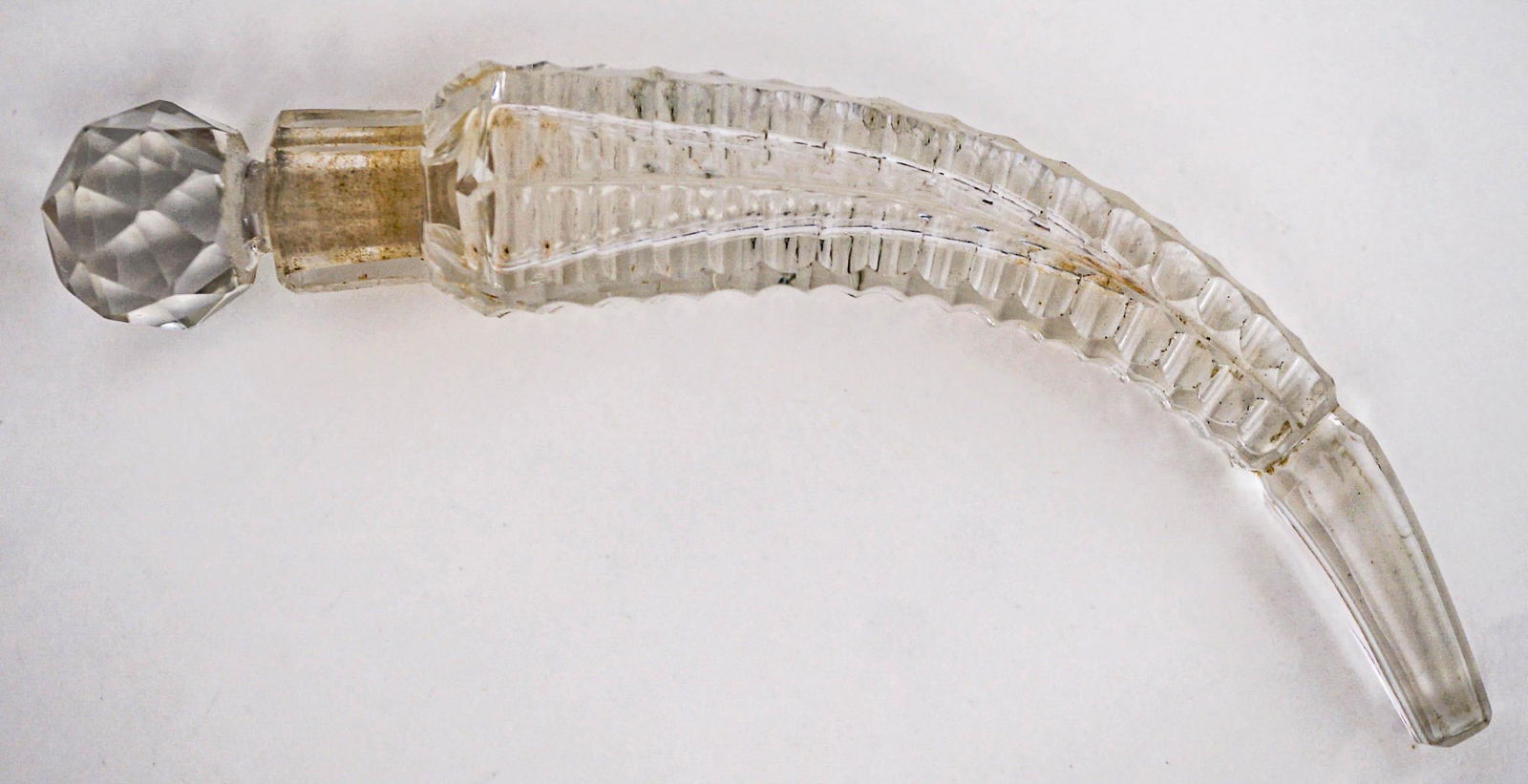 Antique Cut Glass Cornucopia Scent Bottle (1 of 7)