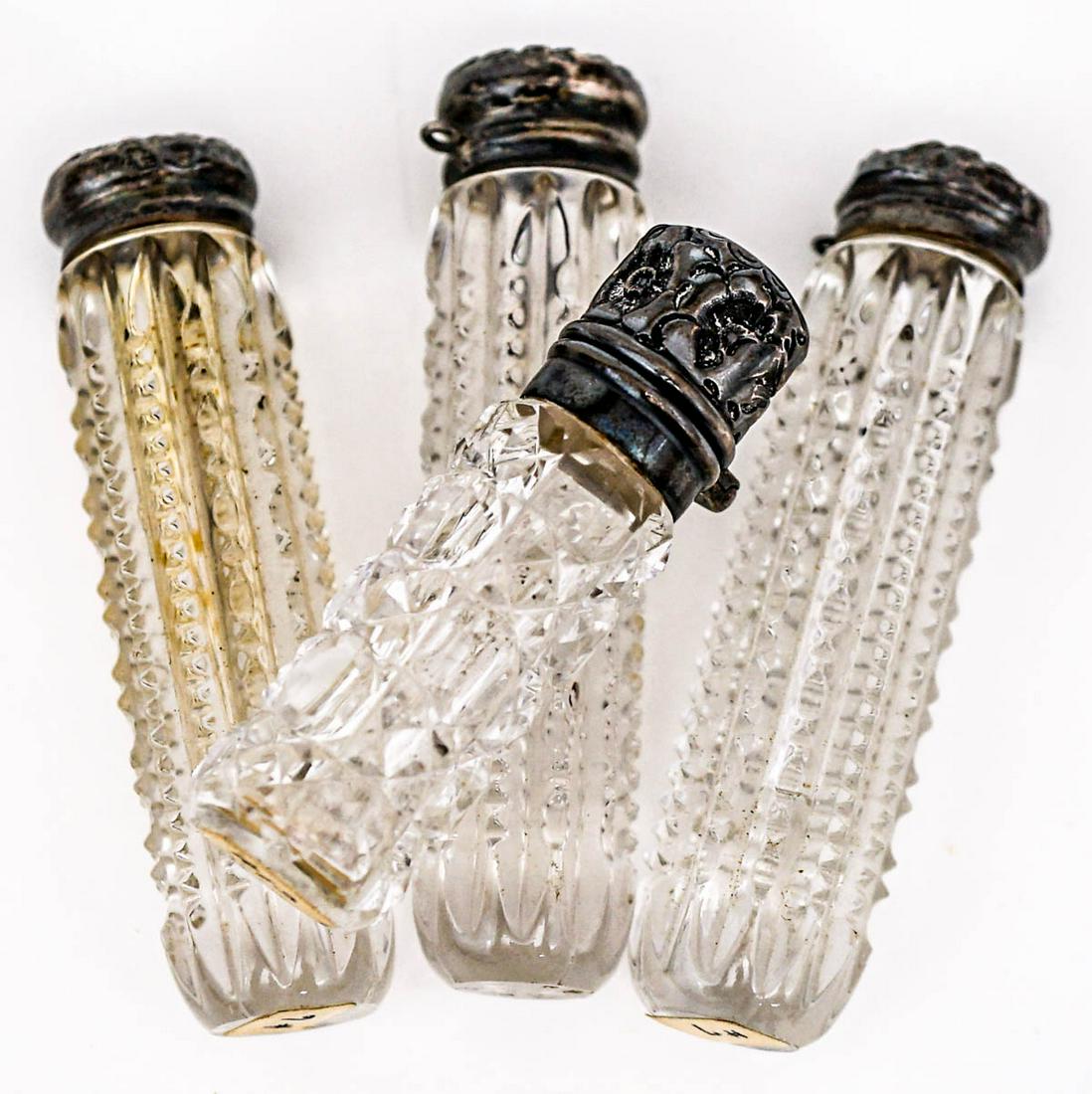(4) Antique Cut Glass Scent Bottles (1 of 9)