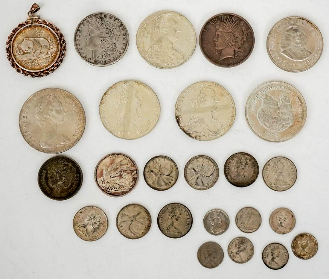 Foreign Silver Coins & U.S. Silver Dollars 25 pcs (1 of 2)