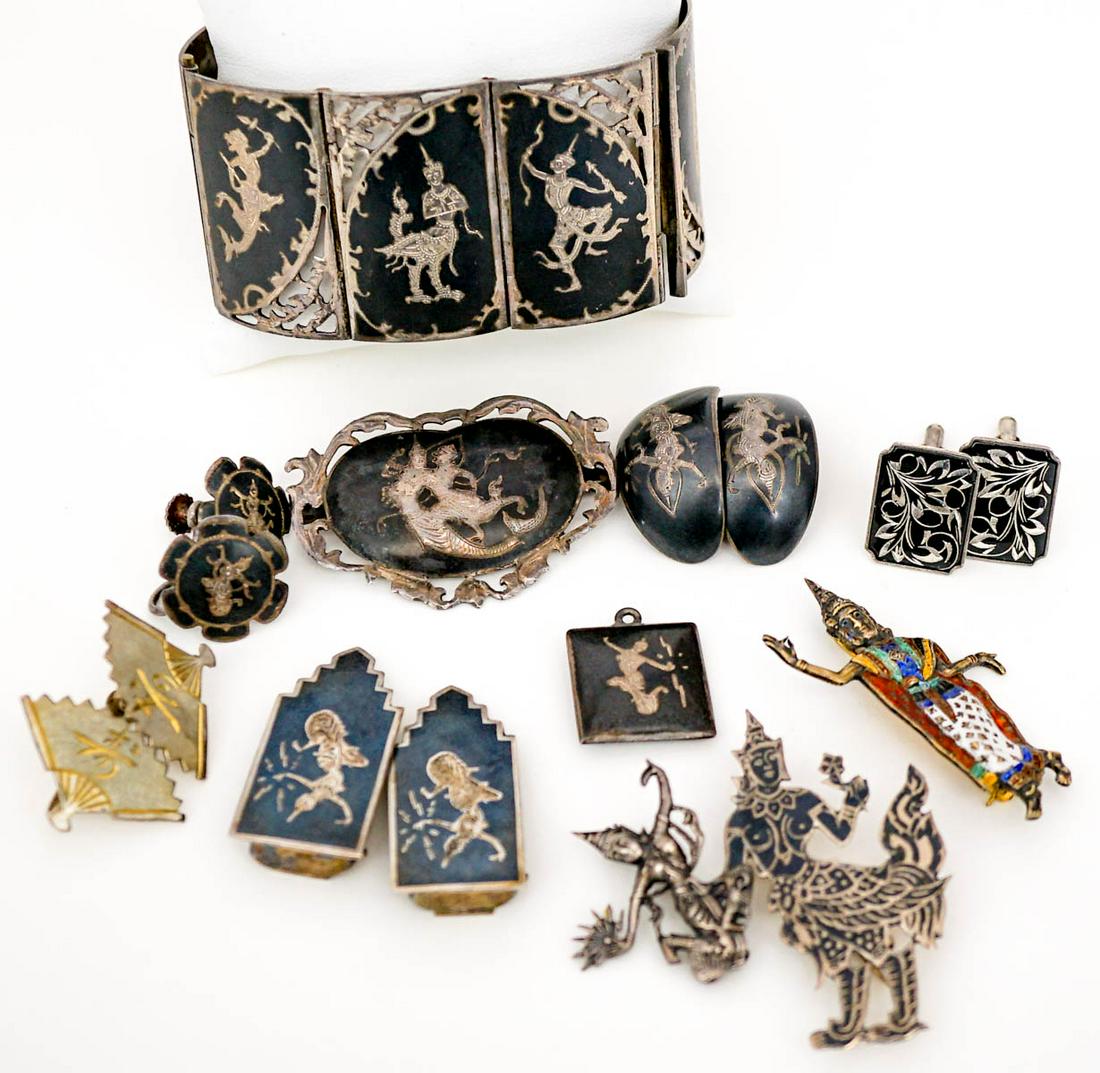 Siam Sterling Vintage Jewelry (16 Pcs) (1 of 18)