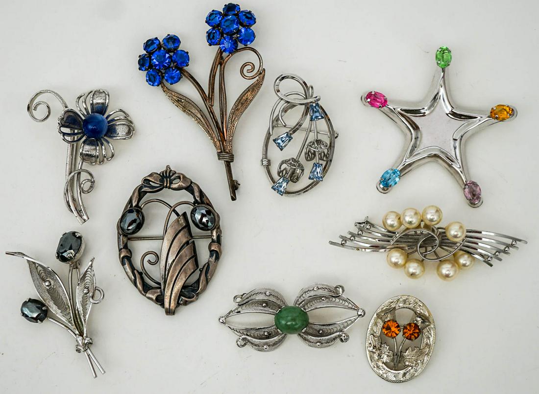 Sterling Designer Brooches (10) (1 of 15)