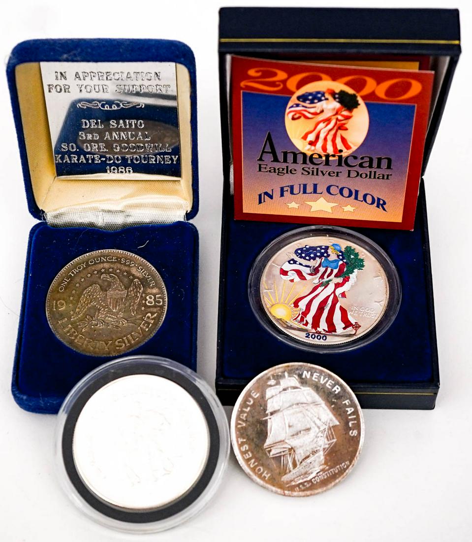 (4) .999 One Ounce Rounds with American Eagle (1 of 10)