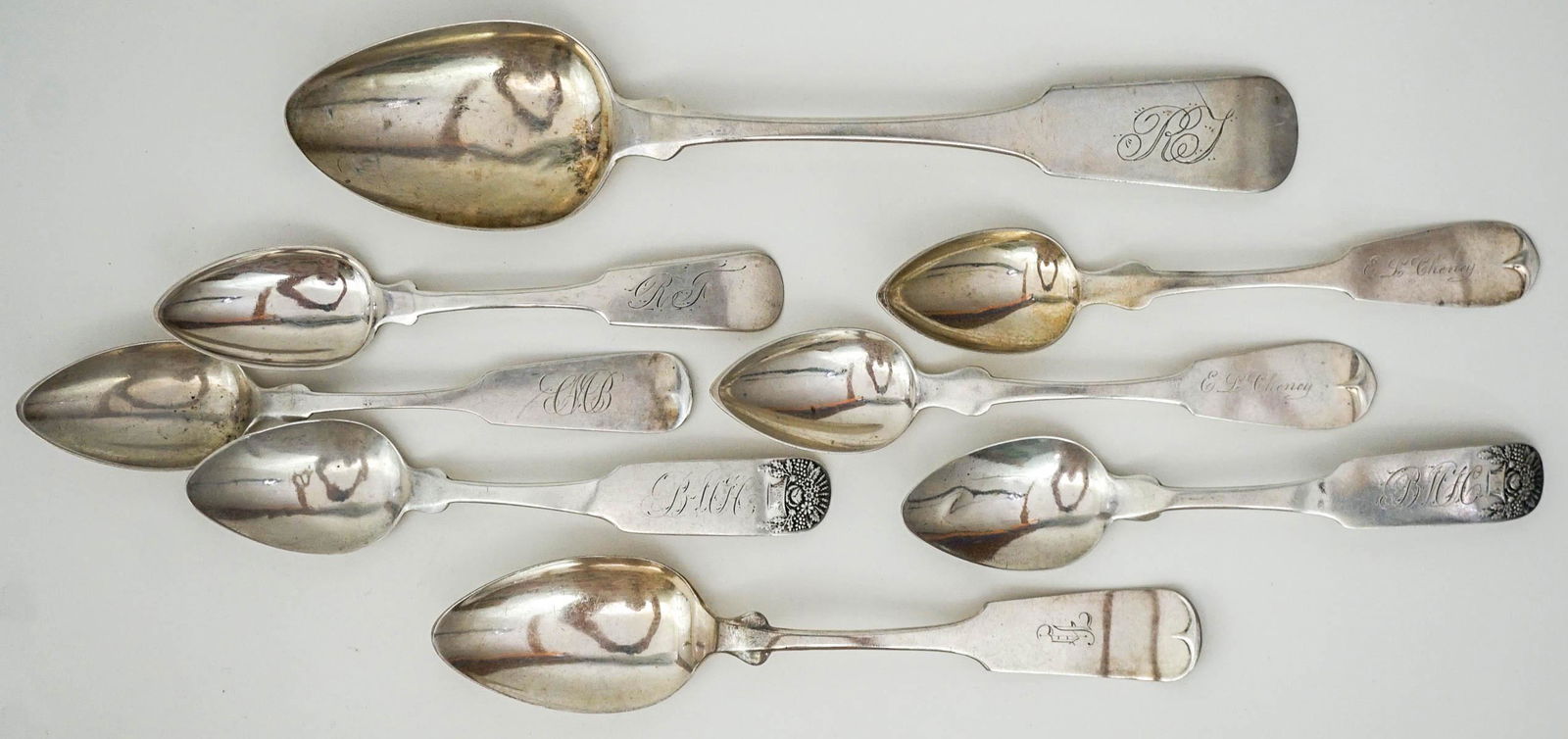 (8) Antique Sterling & Coin Silver Spoons (1 of 5)
