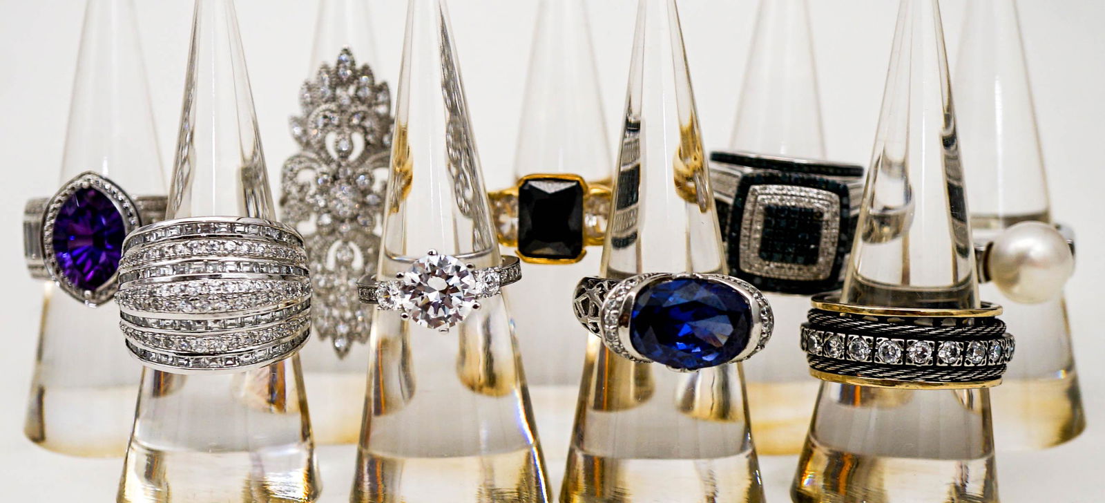 (9) .925 Sterling Designer Rings Size 7 (1 of 16)