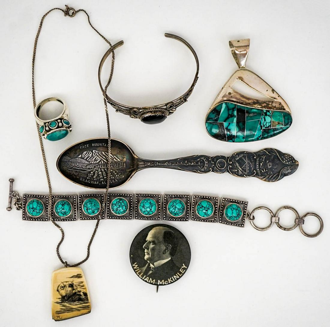 Estate Group of Sterling Items, Alaskan Items (1 of 19)