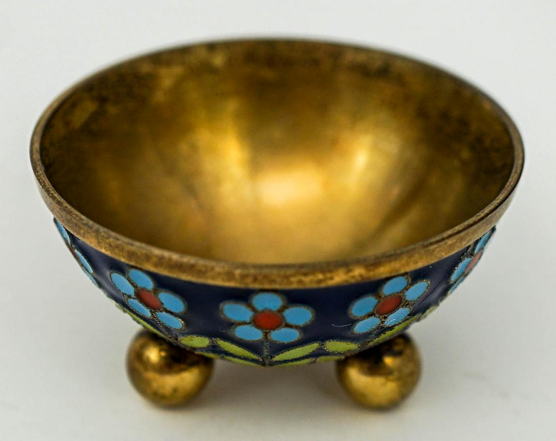 Russian Silver and Enamel Salt Cellar (1 of 9)