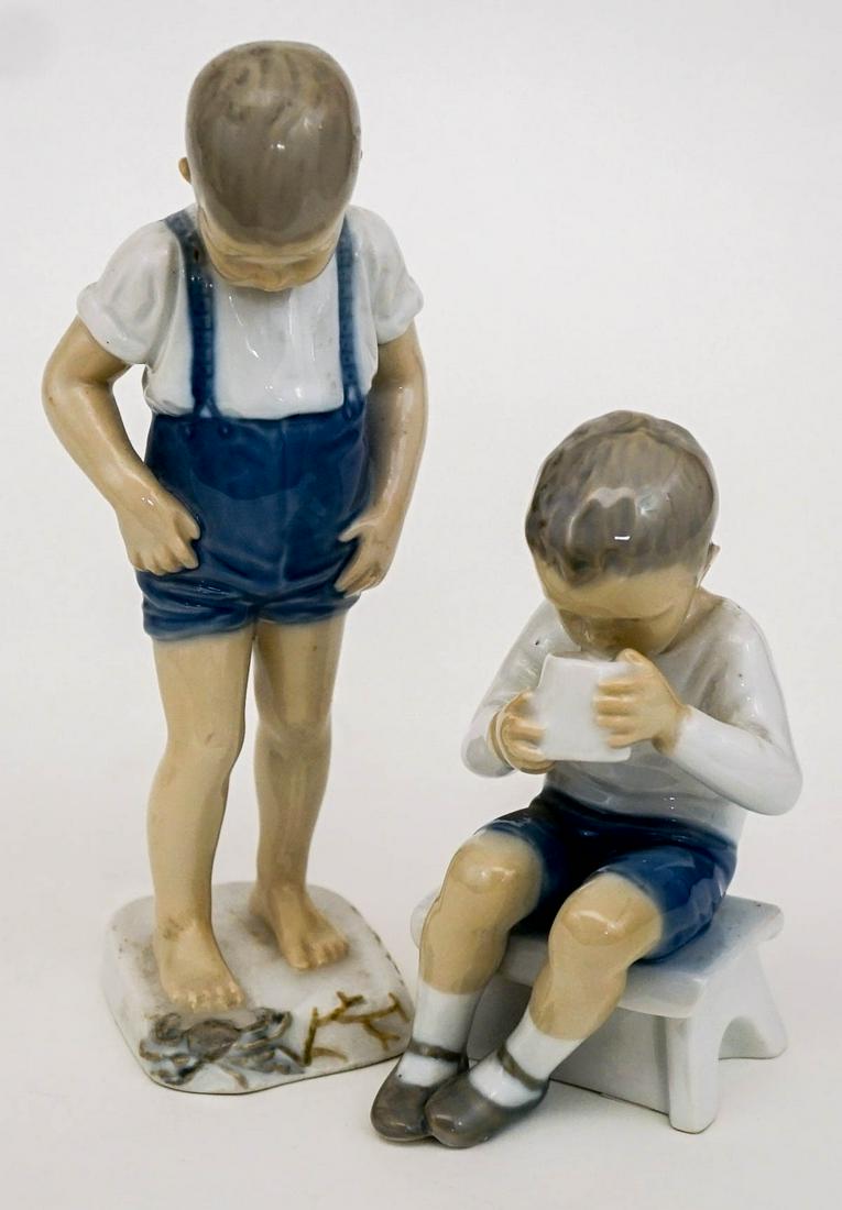 Denmark (2) Little Boy Porcelain Figures [B&G] (1 of 9)