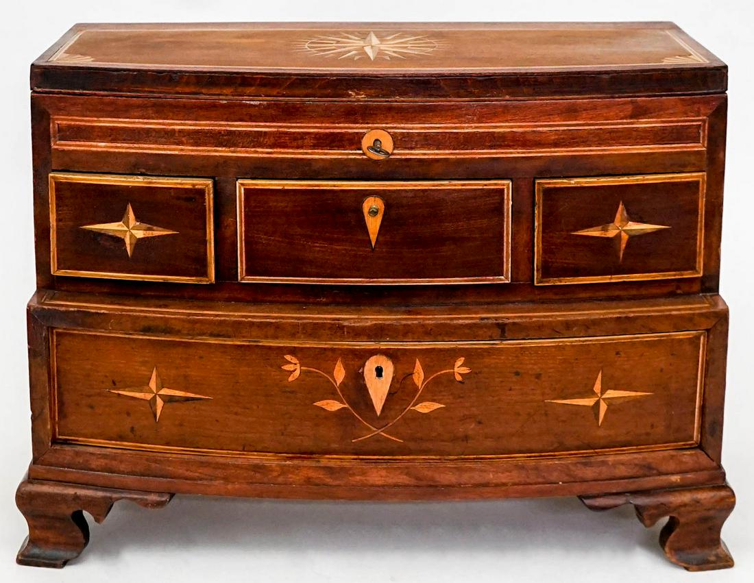 Wonderful Period 19th C. Lift Top Jewelry Chest (1 of 8)