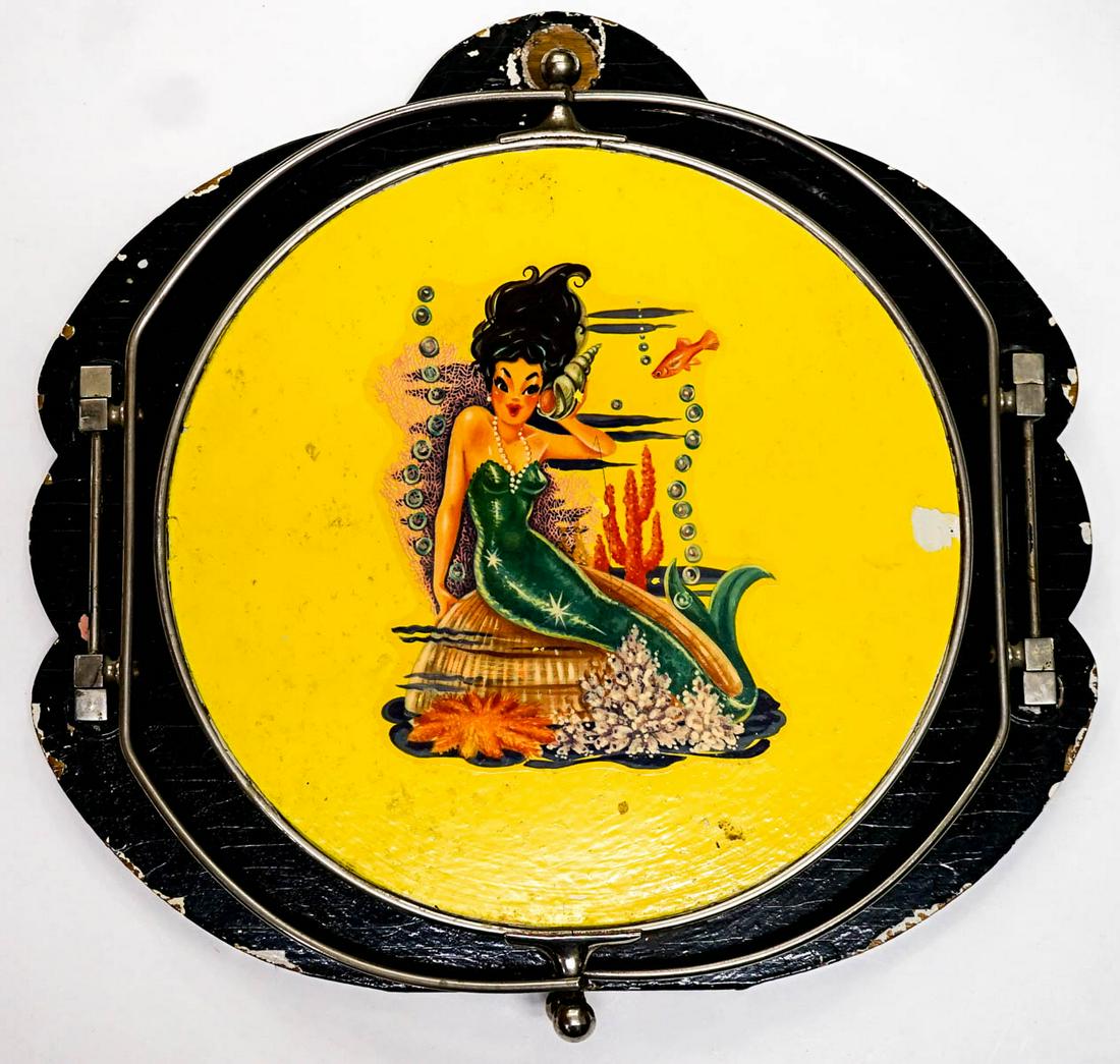 Unusual Triple Folding Ship's Mirror (1 of 5)