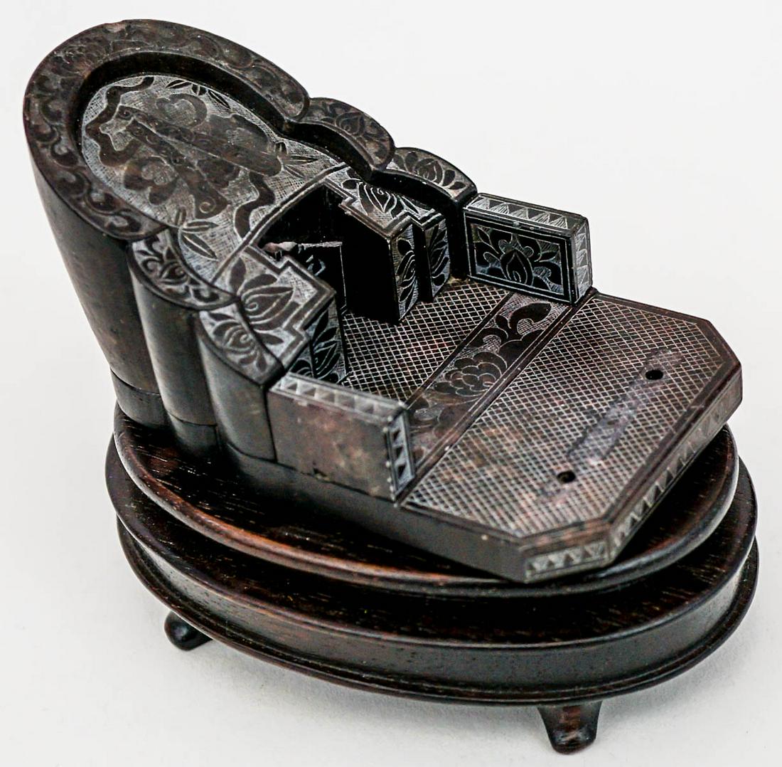 Chinese Soapstone Mausoleum Miniature, Ca.1900 (1 of 9)